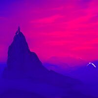 An illustrative ink drawing a young black man with a mohawk, wearing a black jacket. He is stood side on, facing the left of frame, looking down with a serious expression.